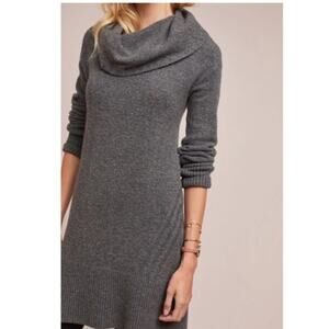 By‎ Anthropologie Sonoran Wool & Alpaca Cowl Neck Sweater Dress in Gray Size XS
